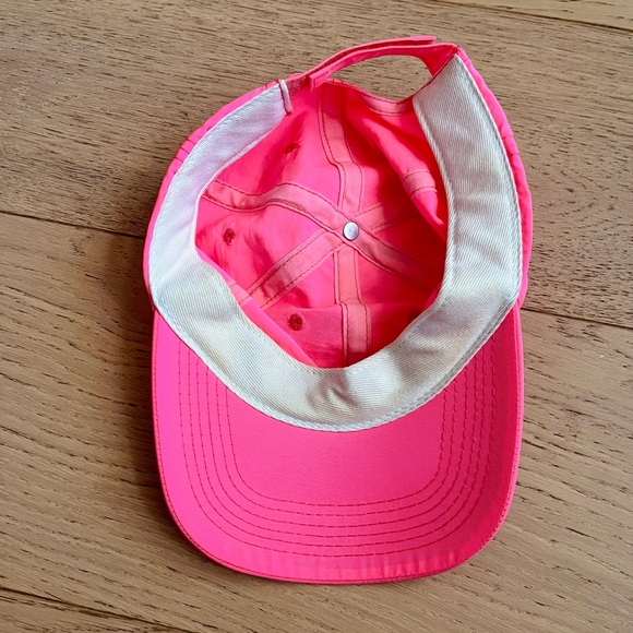 Outdoor Voices Los Angeles Hat (Bright Pink Hat with white Embroidery) - Picture 3 of 4